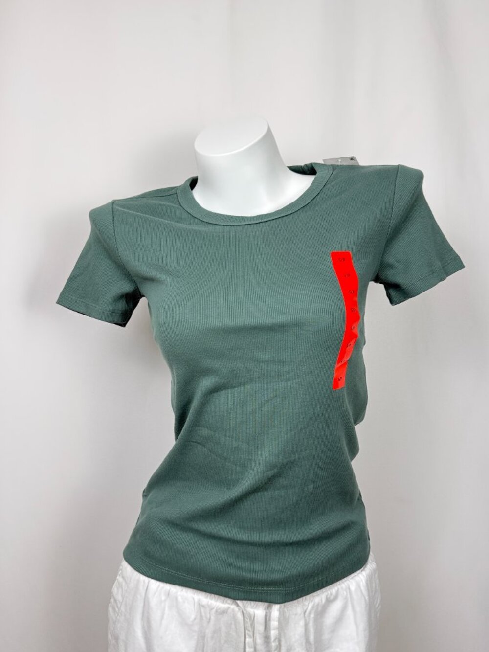 🔥4 for $20🔥George Womens Ribbed T-Shirt Green/ Dark Forest XS S M L XL XXL NWT